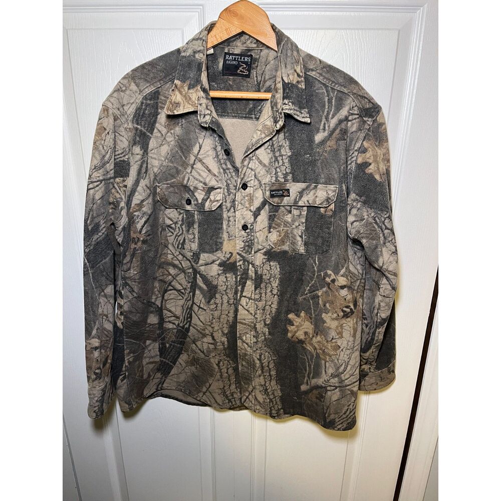 Rattlers Brand Realtree Camo Fleece Lined Hunting Shirt Jacket XL USA